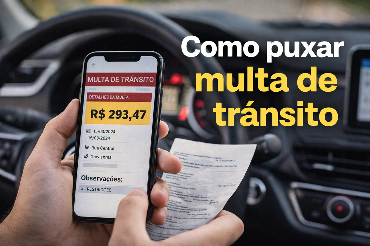 Como puxar multa de trânsito