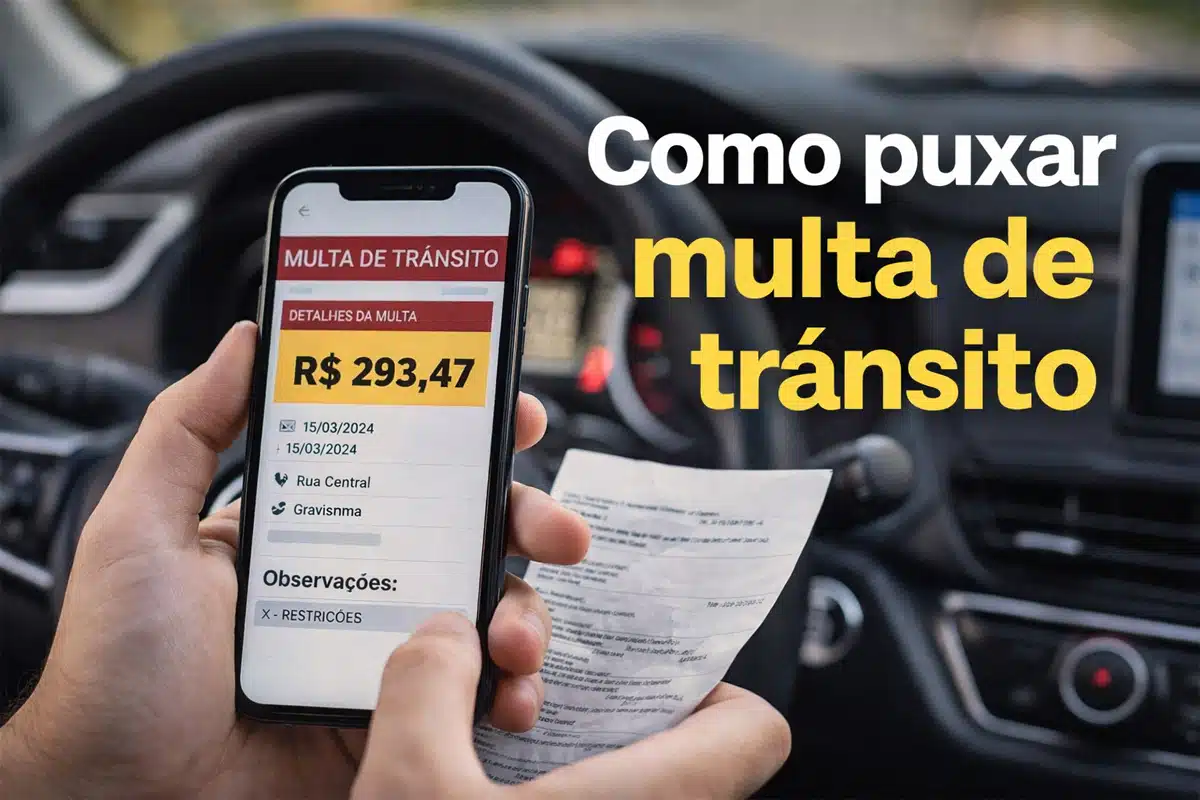 Como puxar multa de trânsito