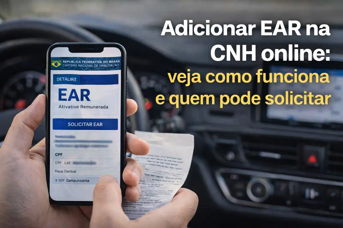 adicionar ear na cnh online