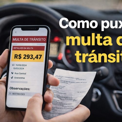 Como puxar multa de trânsito