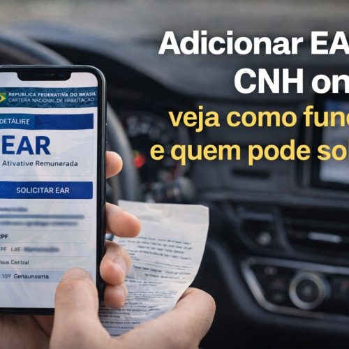adicionar ear na cnh online